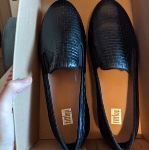 NIB Fitflop Superskate Metallic Raffia Loafers